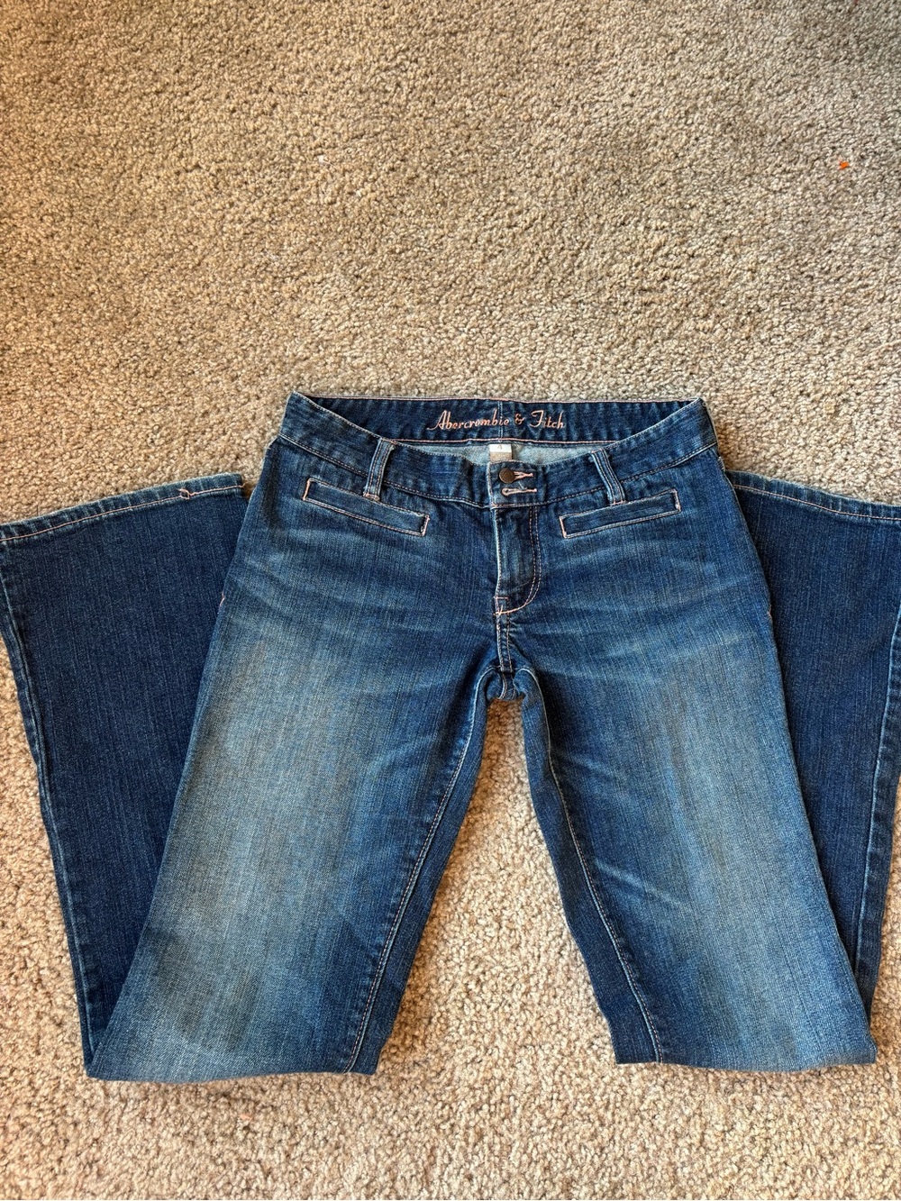 Vintage Abercrombie & Fitch Jeans Womens 4 Dark Wash Y2K Stretch Denim